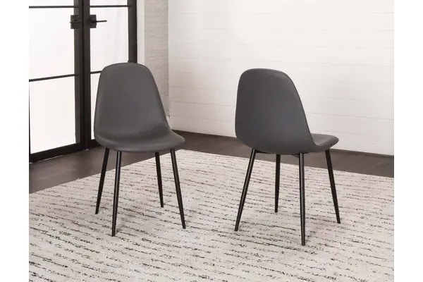 Cramco Casual Dining Lena Black/Charcoal Chair 2PK K5338-01